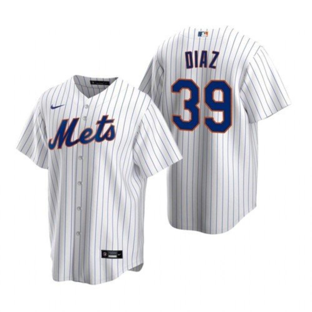 Mens Youth Mets 39 Edwin Diaz Cool Base Jersey White