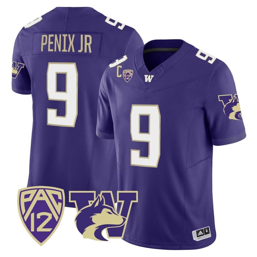 Michael Penix Jr Jersey 9 Washington Huskies Logo Patch Football Stitched