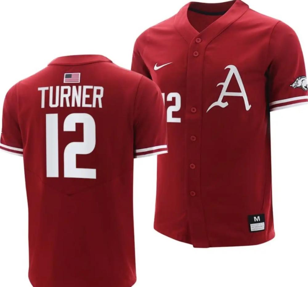 Michael Turner Jersey Arkansas Razorbacks College Baseball Replica Cardinal 12