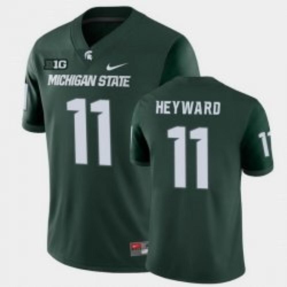 Michigan State Spartans 11 Connor Heyward College Football Green Stitched Jers