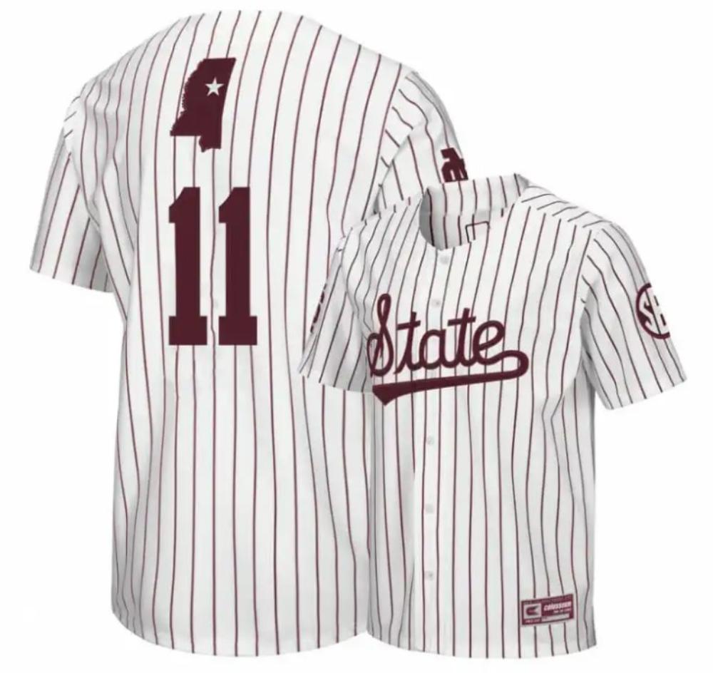 Mississippi State Bulldogs 11 Jordan Westburg White Baseball Jersey