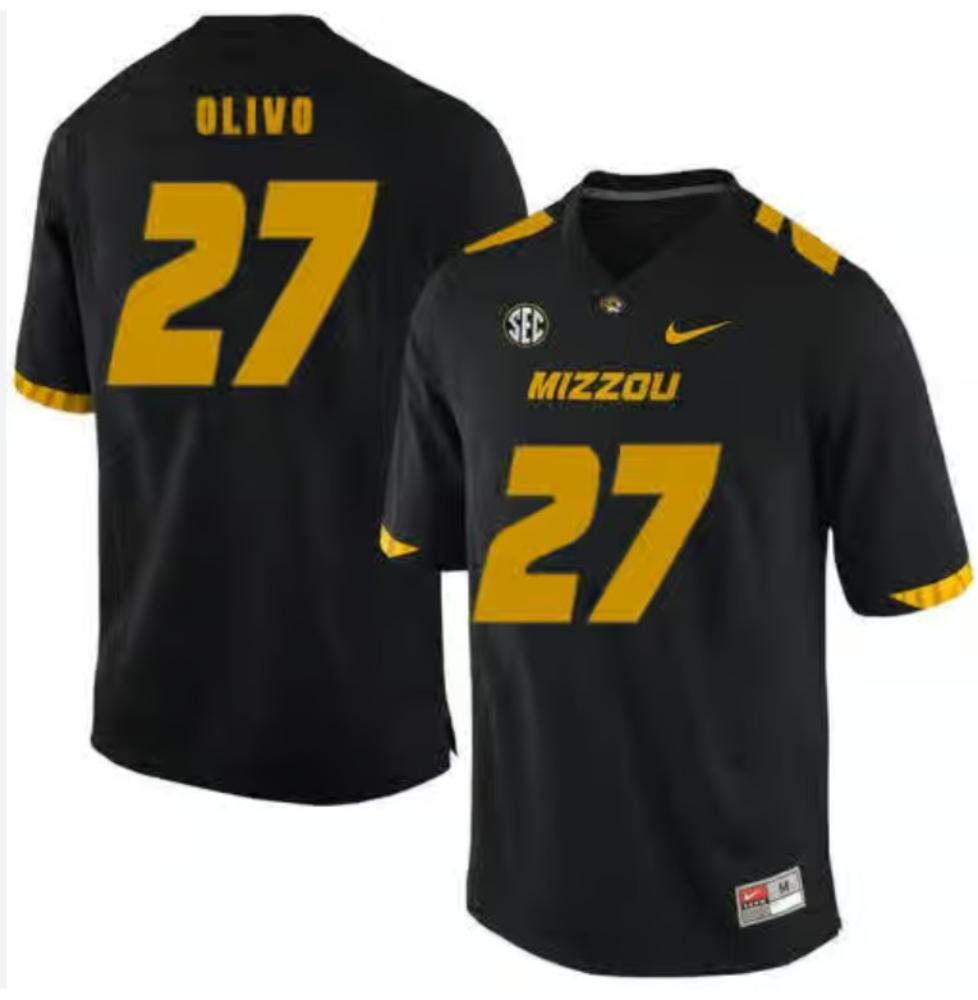 Missouri Tigers 27 Olivo Ncaa College Football Jersey Black Malcom Terry