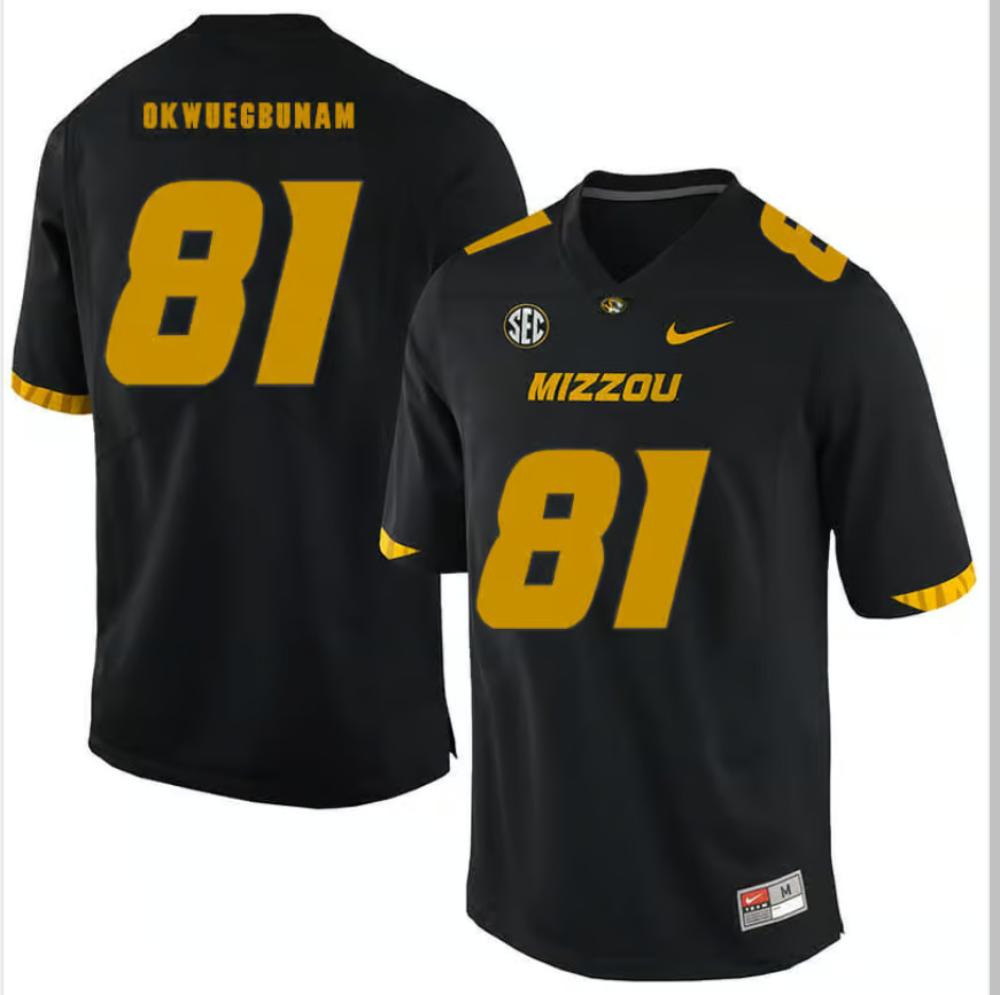 Missouri Tigers 81 Okwuecbunam Ncaa College Football Jersey Black Malcom Terry