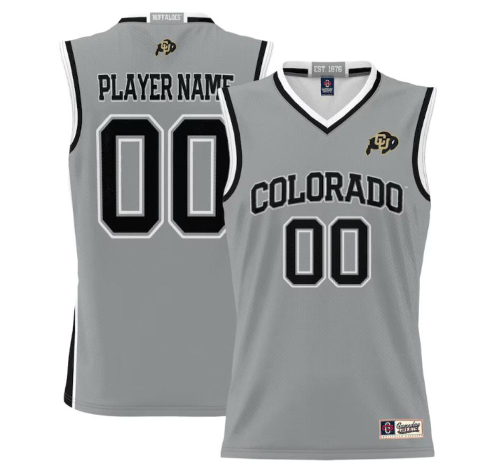Ncaa 2023 24 Colorado Buffaloes College Basketball Jersey Gray Custom 00