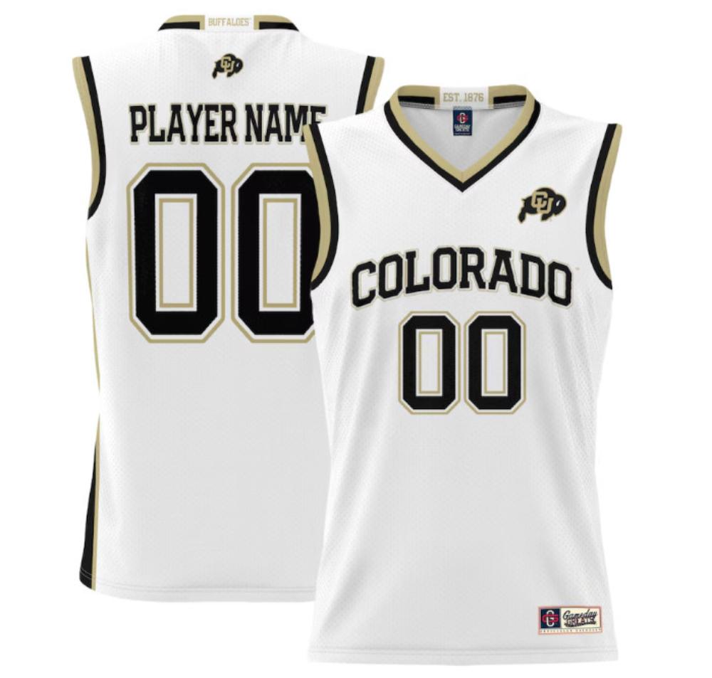 Ncaa 2023 24 Colorado Buffaloes College Basketball Jersey White Custom 00