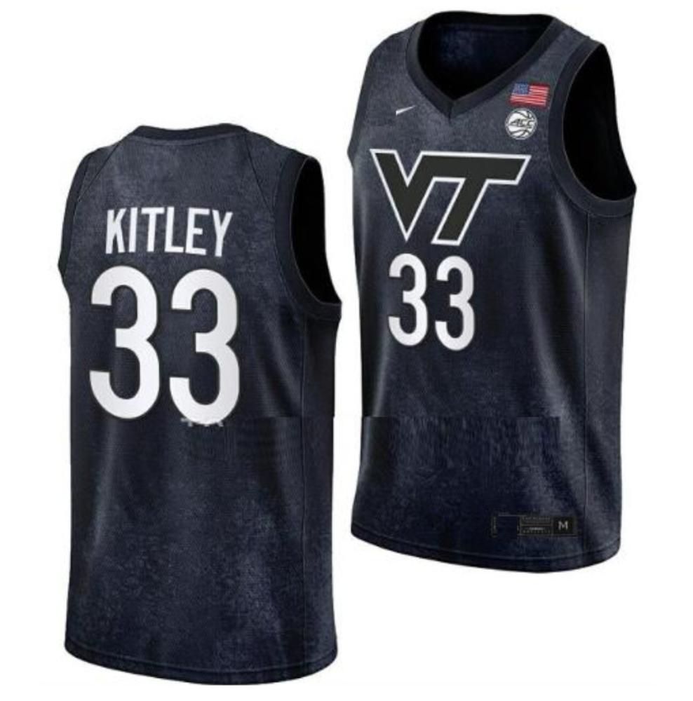 Ncaa 2023 24 Elizabeth Kitley 33 Virginia Tech Hokies College Basketball Jersey
