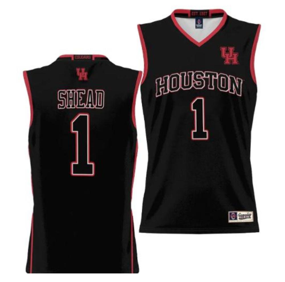 Ncaa 2023 24 Jamal Shead 1 Houston Cougars College Basketball Black Jersey