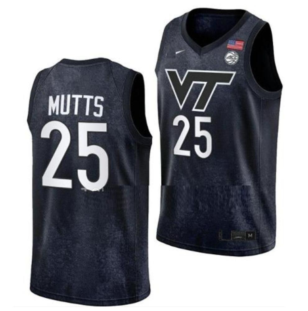 Ncaa 2023 24 Justyn Mutts 25 Virginia Tech Hokies College Basketball Jersey