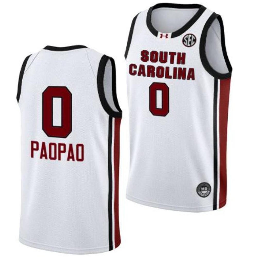 Ncaa 2023 24 South Carolina College Basketball White Jersey 0 Te Hina Paopao
