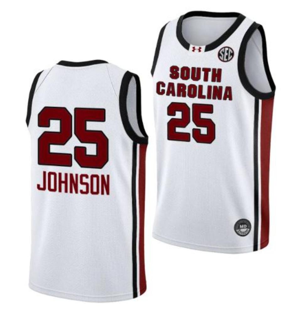 Ncaa 2023 24 South Carolina College Basketball White Jersey 25 Raven Johnson
