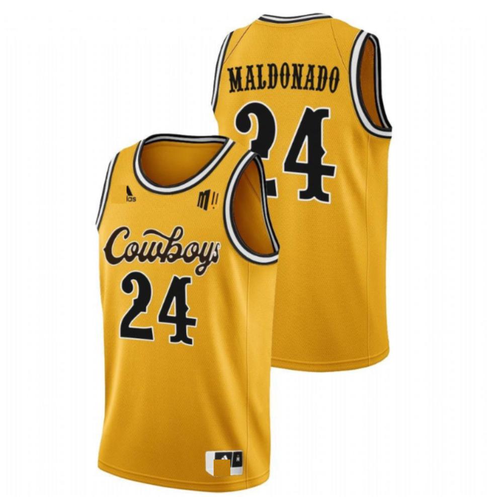 Ncaa 2023 24 Wyoming Cowboys College Basketball Jersey 24 Hunter Maldonado