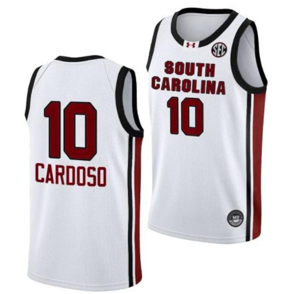 Ncaa South Carolina College Basketball White Jersey 10 Kamilla Cardoso