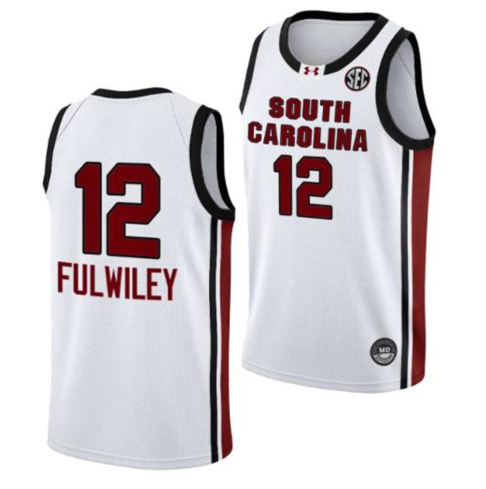 Ncaa South Carolina College Basketball White Jersey 12 Milaysia Fulwiley