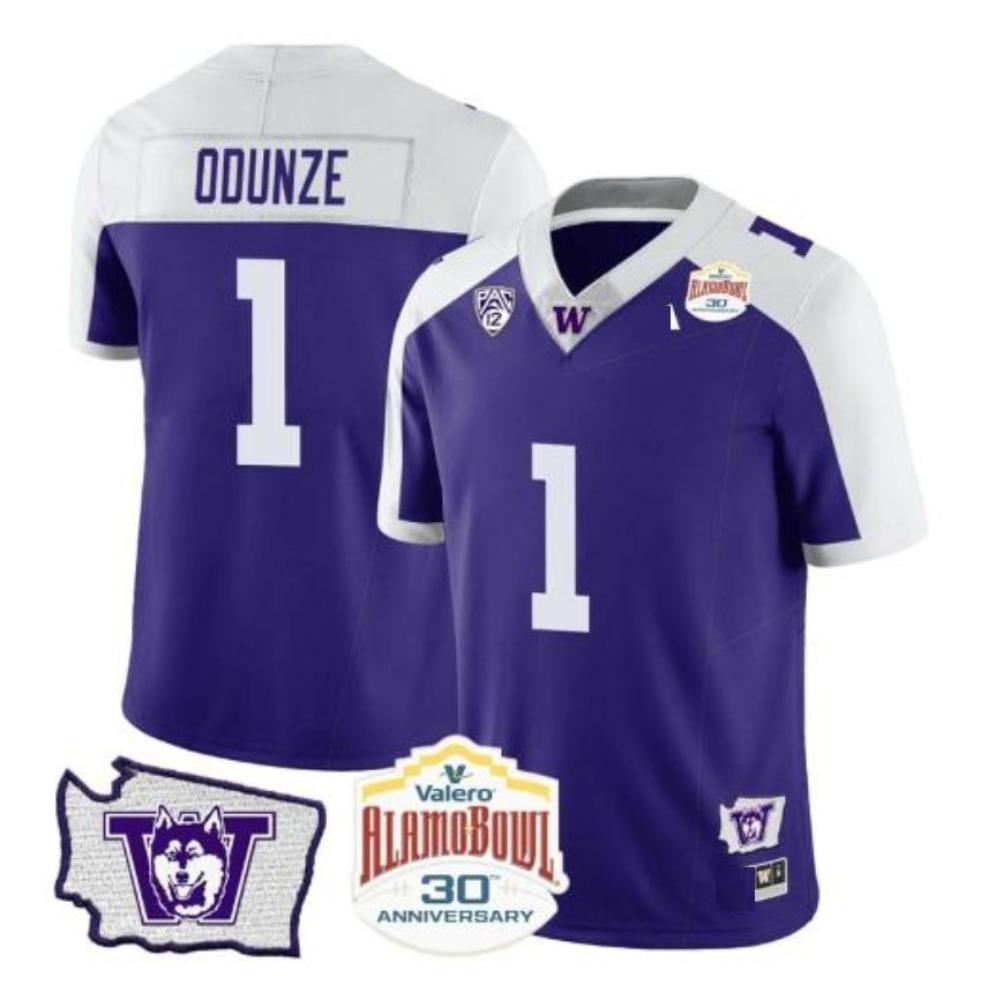 Ncaa Washington Huskies 1 Rome Odunze College Football Jersey Stitched