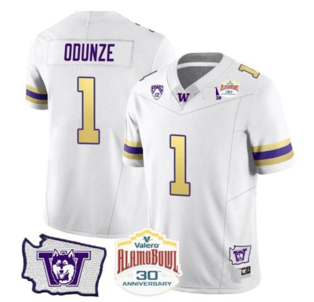 Ncaa Washington Huskies Rome Odunze 1 College Football Jersey Stitched