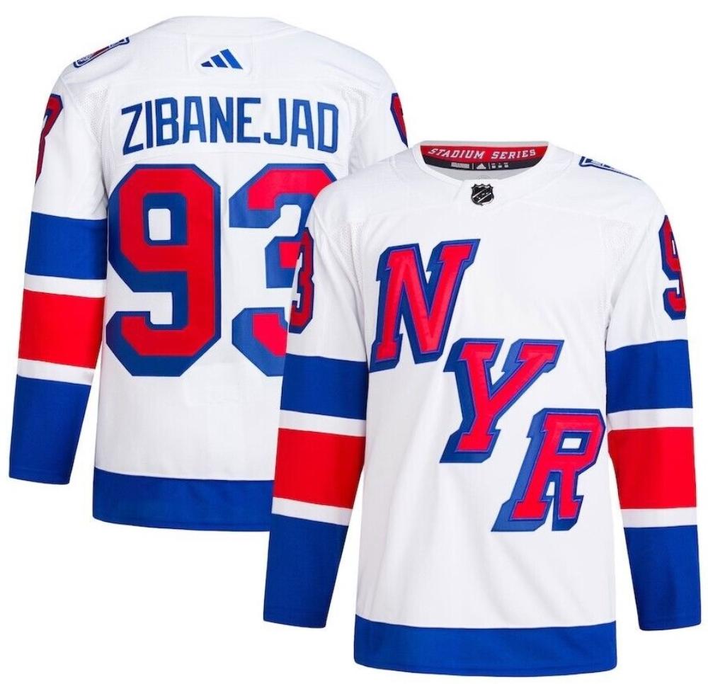 New York Rangers Mens 2024 Hockey White Jersey 93 Mika Zibanejad