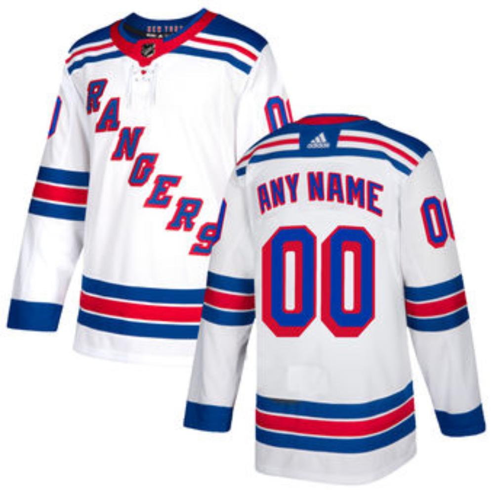 New York Rangers White Custom Jersey