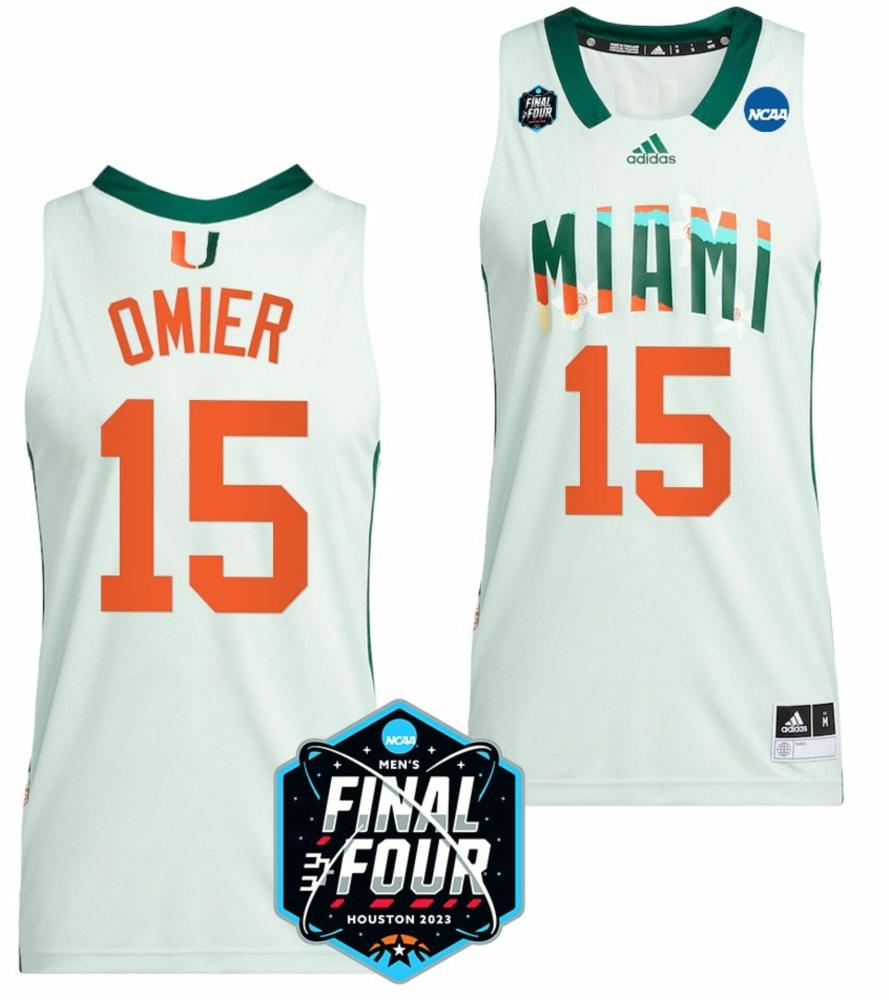 Norchad Omier Jersey Miami Hurricanes 2023 Ncaa Final Four White College Basket