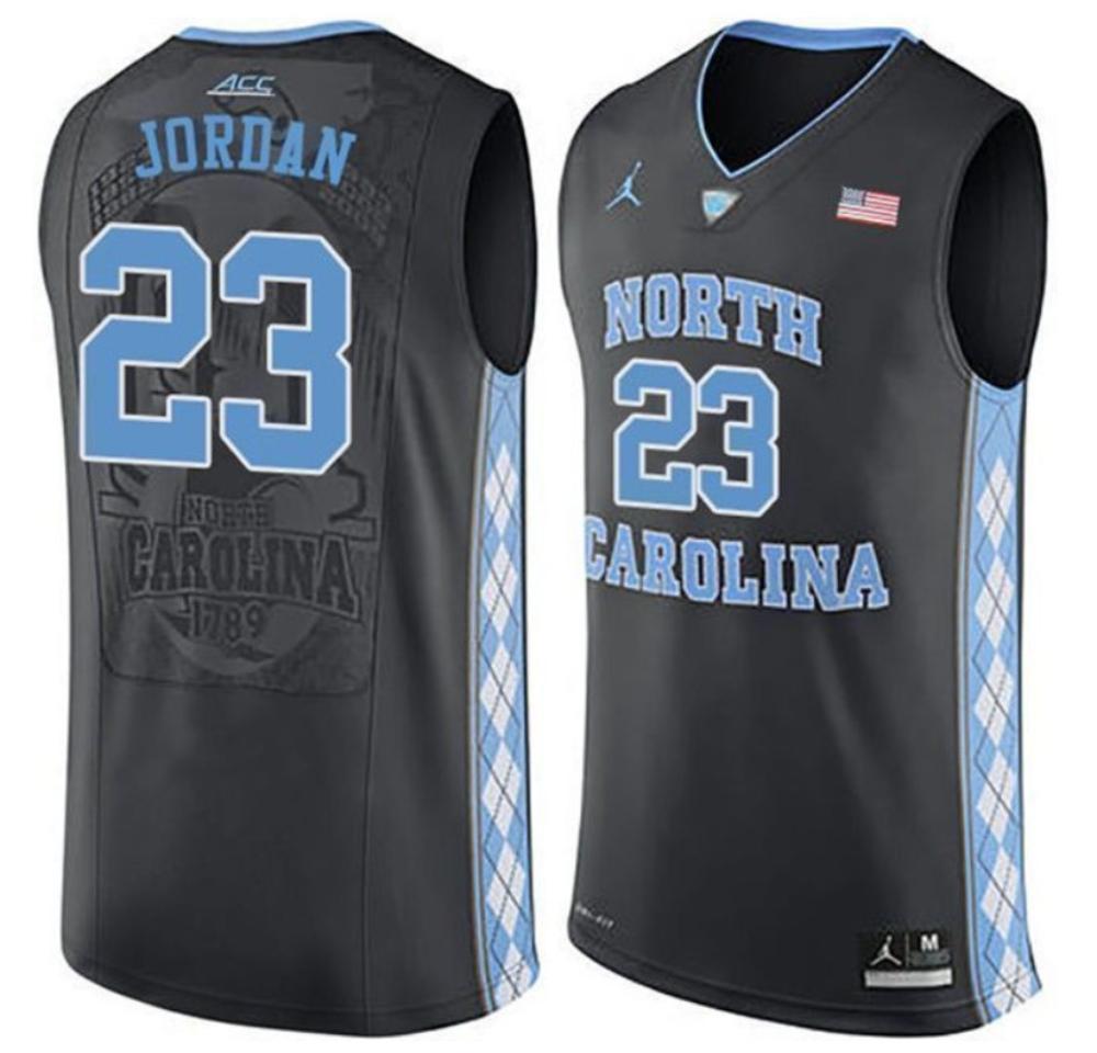 North Carolina Tar Heels 23 Michael Jordan College Basketball Jersey Black