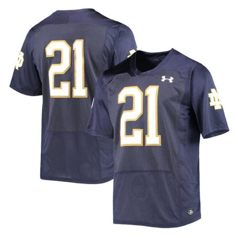Notre Dame Fighting Irish 21 Under Armour Navy Limited Stitched College Footba