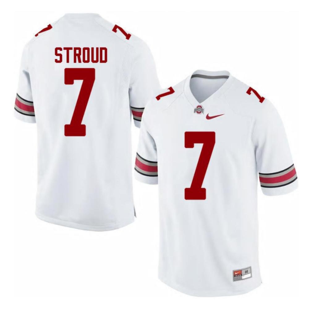Ohio State Buckeyes 7 Cj Stroud Limited White Football Jersey