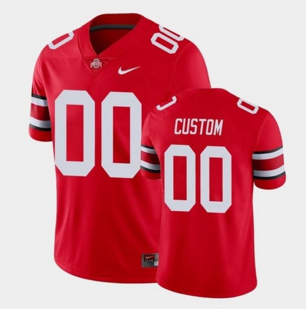 Ohio State Buckeyes Active Player Custom Red College Stitched Jersey