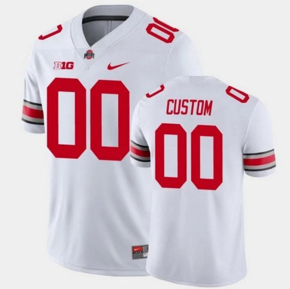 Ohio State Buckeyes Active Player Custom White College Stitched Jersey