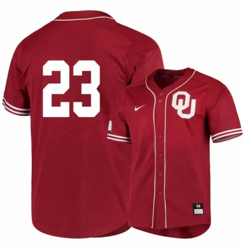 Oklahoma Sooners 23 Jaret Godman Red Elite College Baseball Jersey