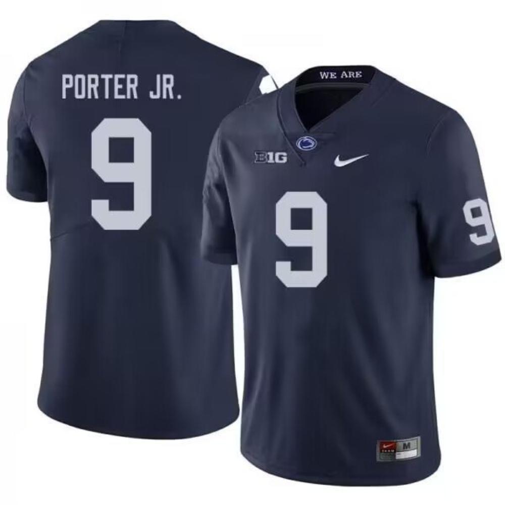 Penn State Nittany Lions 9 Joey Porter Jr Navy Stitched College Football Jers