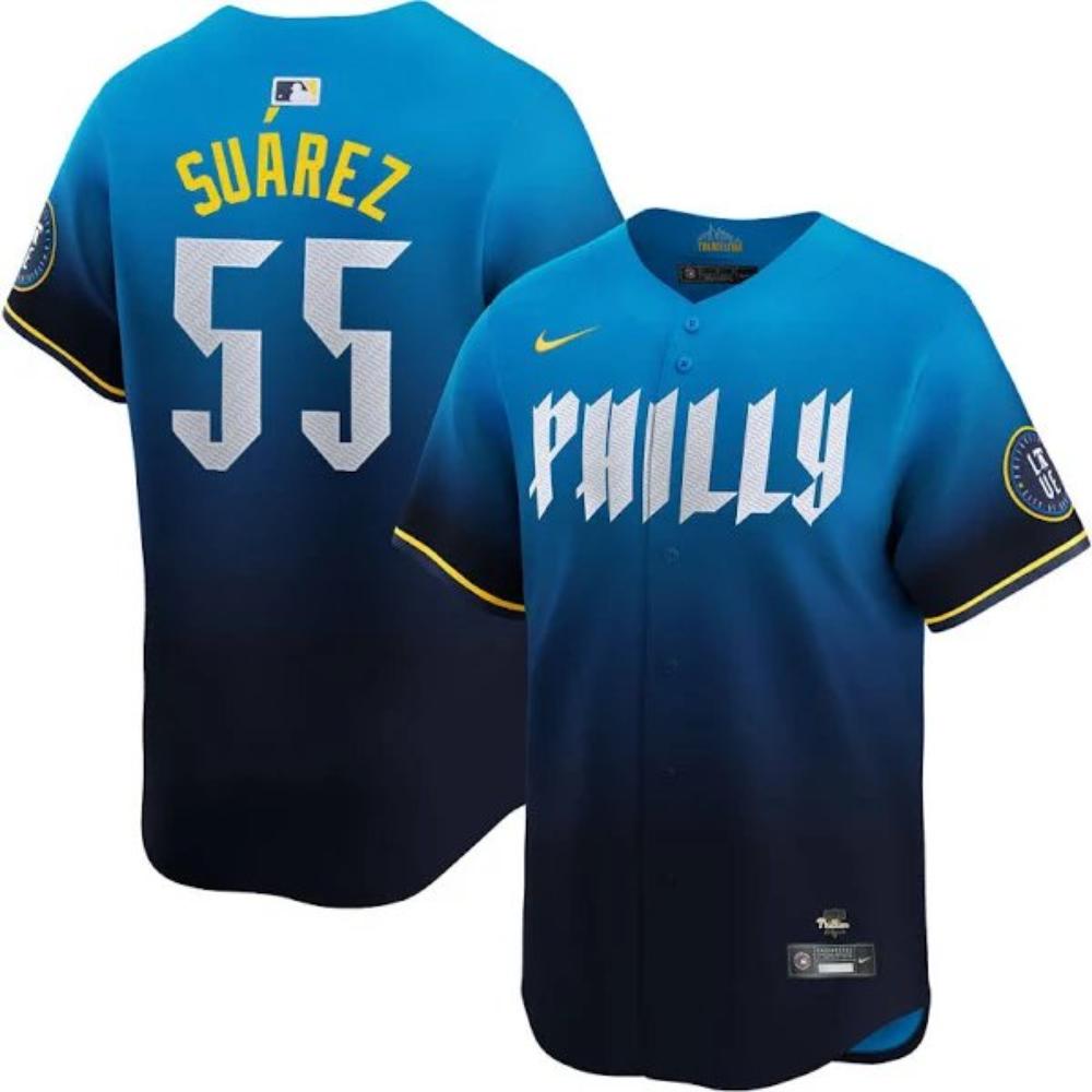 Ranger Suarez Jersey Phillies 59 City Connect Blue Baseball