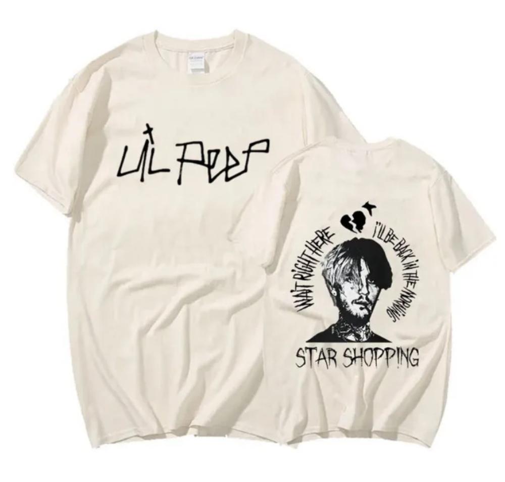 Rapper Lil Peep What Right Here Ill Be Back In The Morning Tshirt Cream