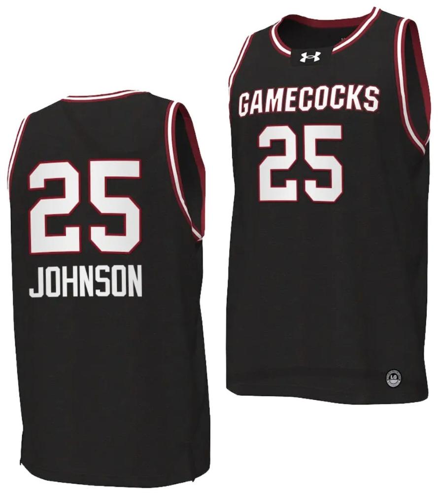 Raven Johnson Jersey 25 South Carolina Gamecocks College Basketball 2023 24 Re