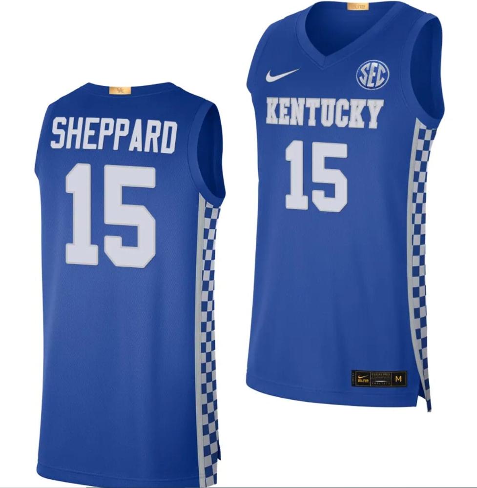Reed Sheppard Jersey 15 Kentucky Wildcats Limited College Basketball Replica B