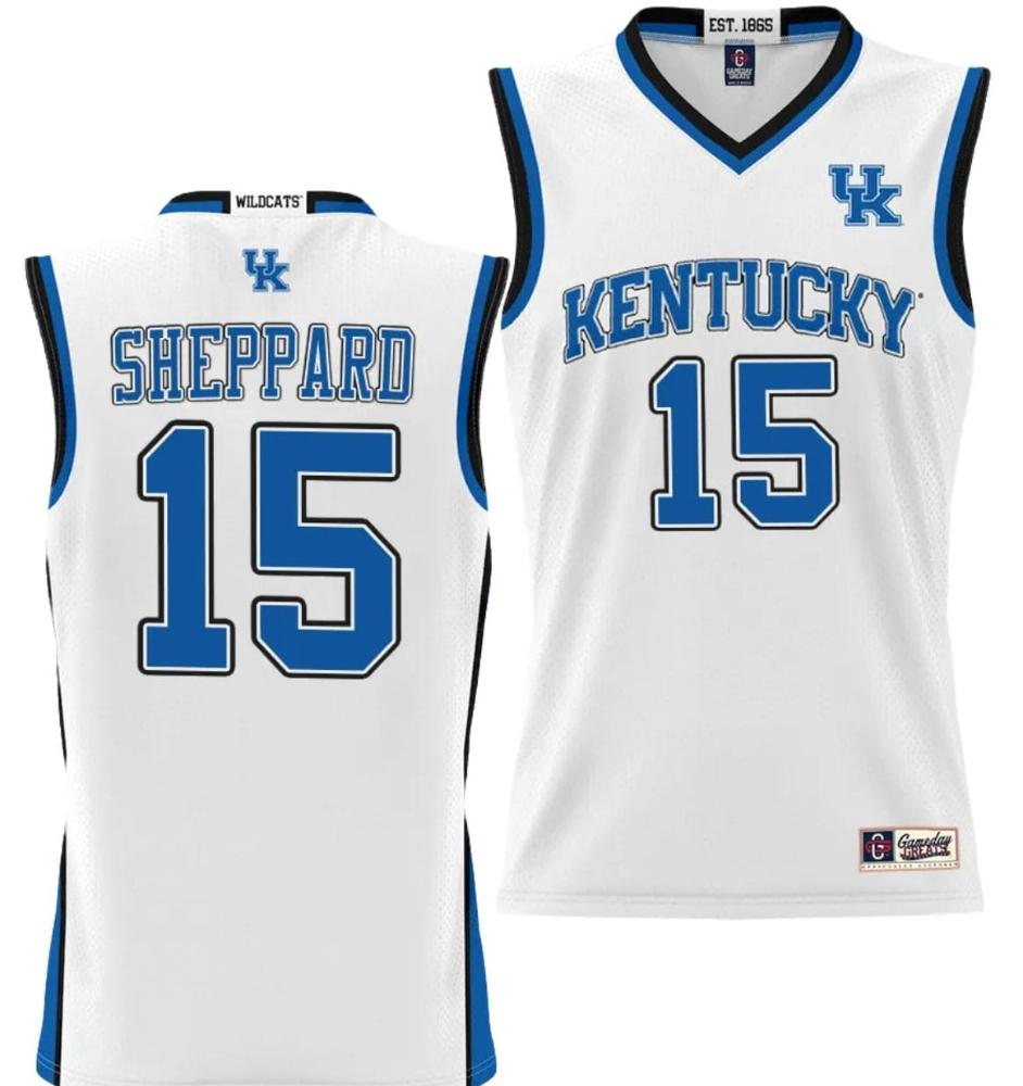 Reed Sheppard Jersey 15 Kentucky Wildcats Nil College Basketball Lightweight W