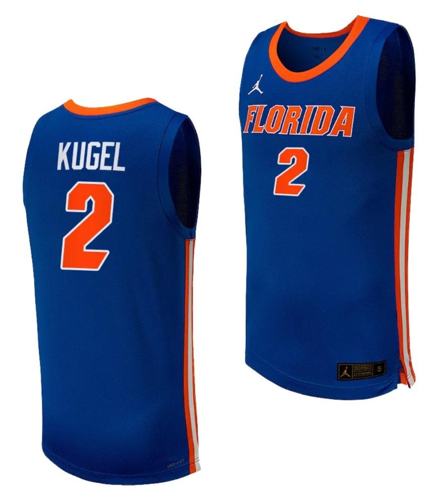Riley Kugel Jersey 2 Florida Gators College Basketball 2023 24 Replica Uniform