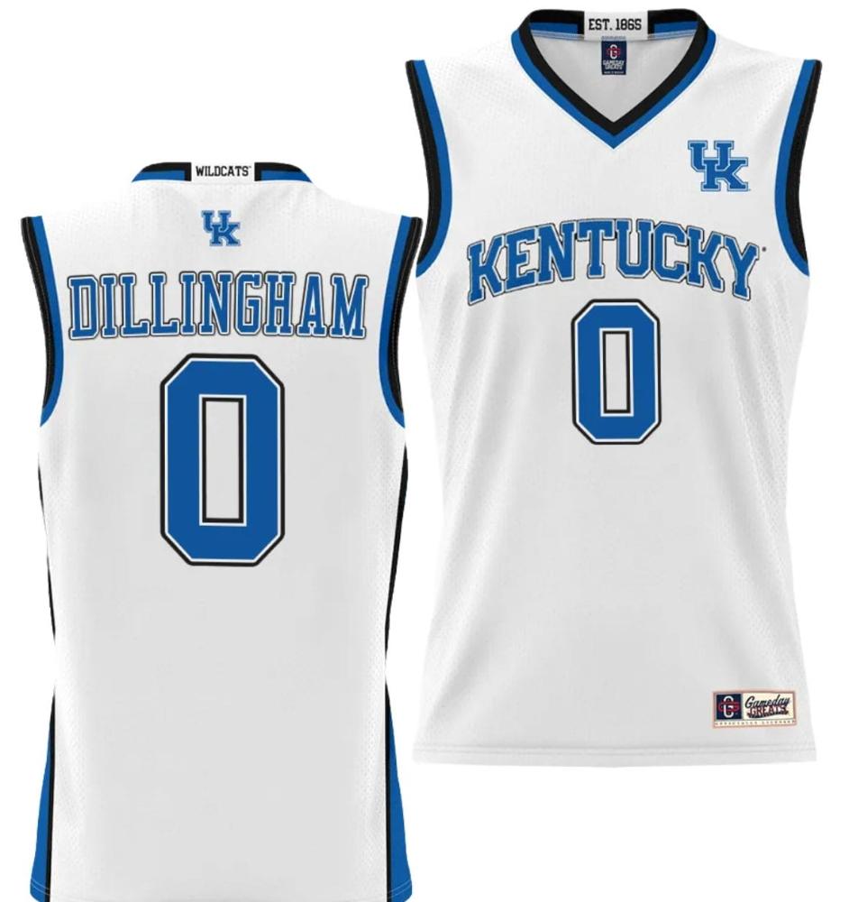 Rob Dillingham Jersey 0 Kentucky Wildcats Nil College Basketball Lightweight W