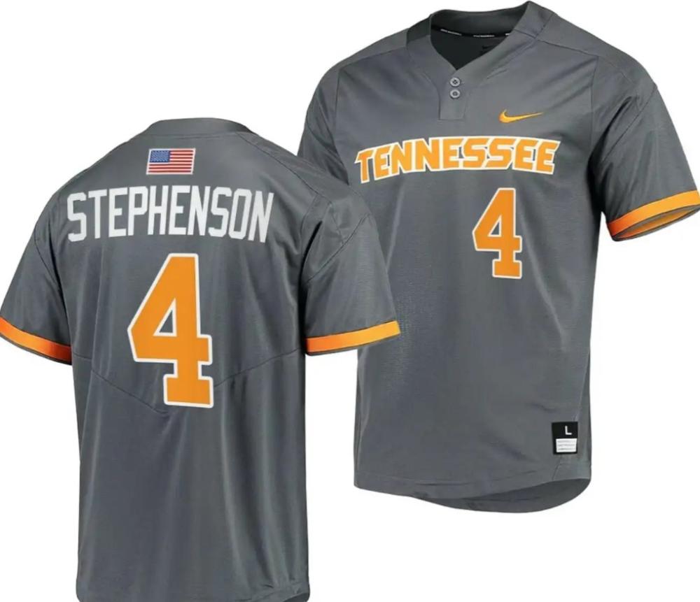 Seth Stephenson Jersey Tennessee Volunteers College Baseball Grey 4