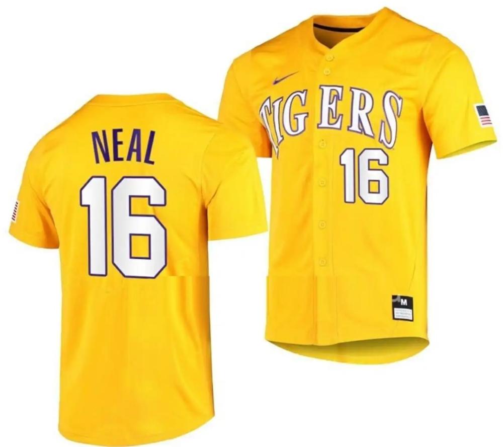 Shaquille Neal Jersey Lsu Tigers Baseball Ncaa College Vapor Untouchable Elite