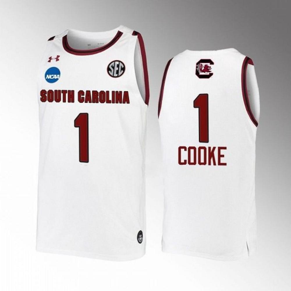 South Carolina Fighting Gamecocks 1 Zia Cooke White Stitched Jersey