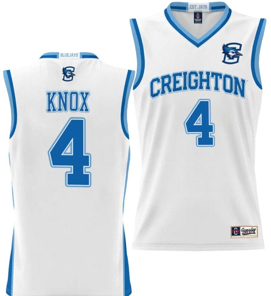 Sterling Knox Jersey 4 Creighton Bluejays College Nil Basketball Lightweight W