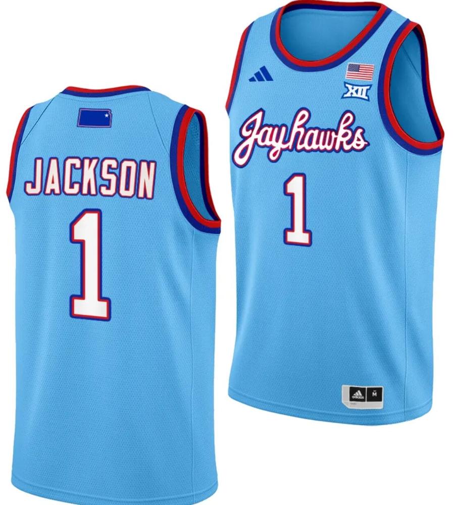 Taiyanna Jackson Jersey 1 Kansas Jayhawks Basketball Drip Alternate 2023 24 Ba