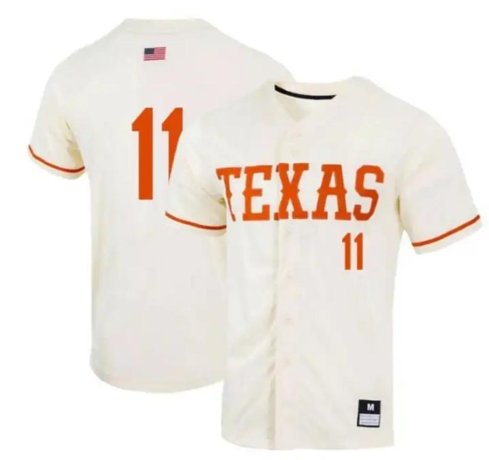 Tanner Witt Jersey Texas Longhorns Baseball Ncaa College Natural Alumni 11