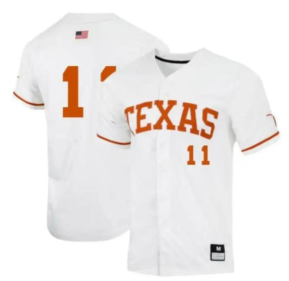 Tanner Witt Jersey Texas Longhorns Baseball Ncaa College White Alumni 11