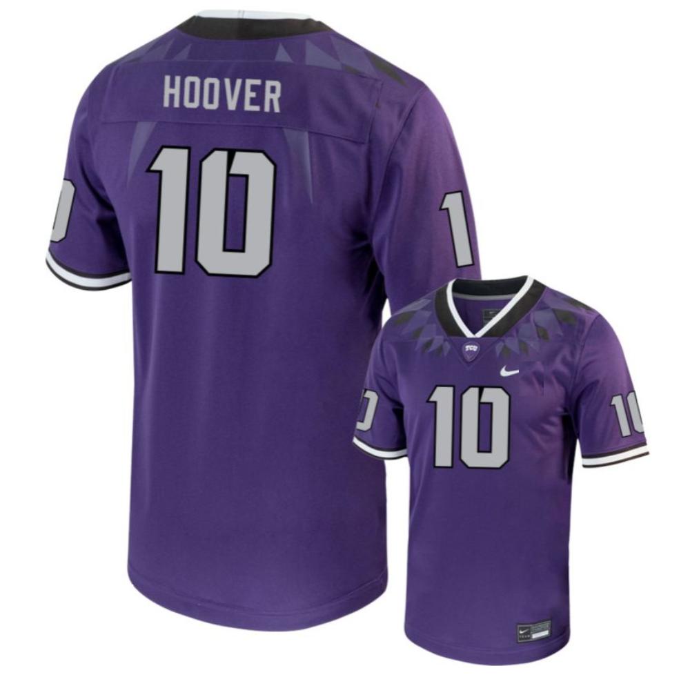Tcu Football Replica Football Jersey 10 Josh Hoover   New Orchid