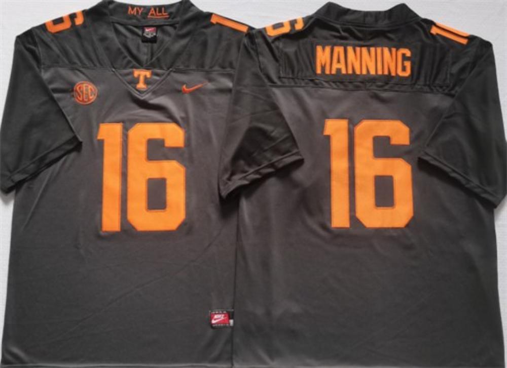 Tennessee Volunteers 16 Peyton Manning Grey Limited Stitched Jersey
