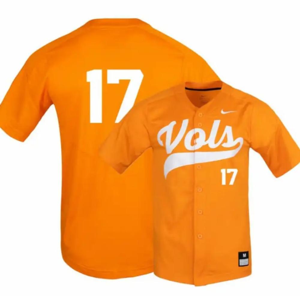Tennessee Volunteers 17 Connor Pavolony Elite Orange Baseball Jersey