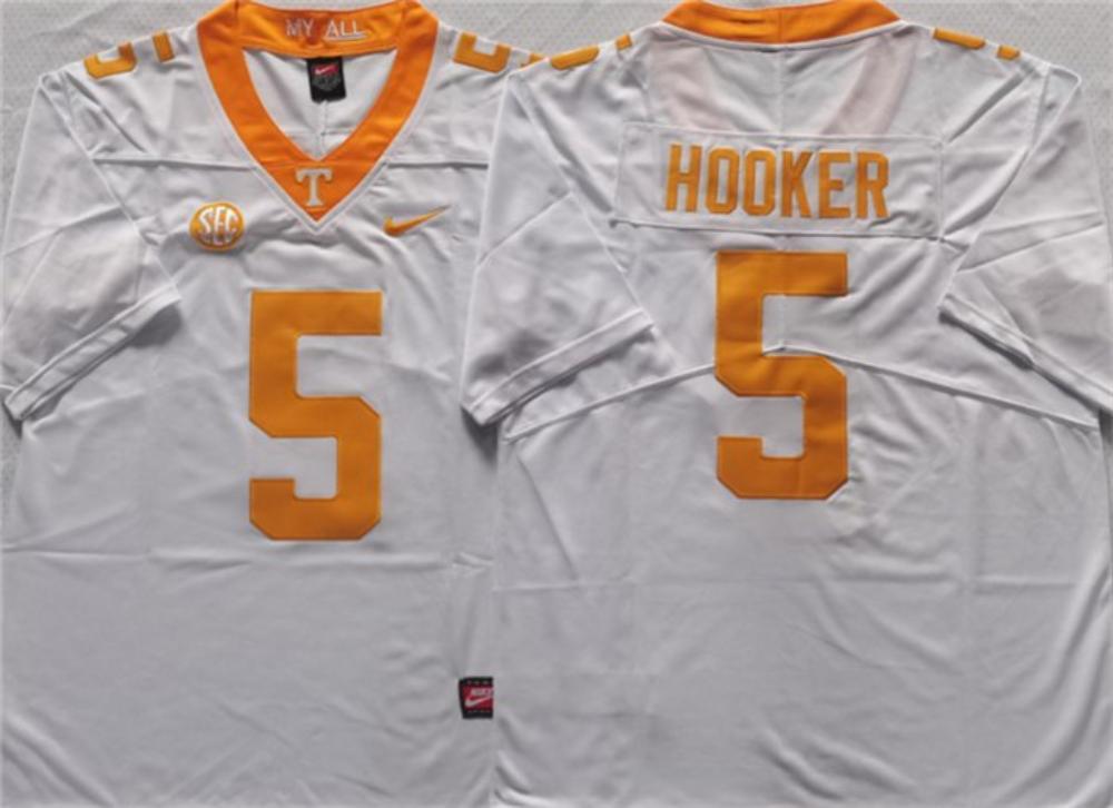 Tennessee Volunteers 5 Hooker White Stitched Jersey