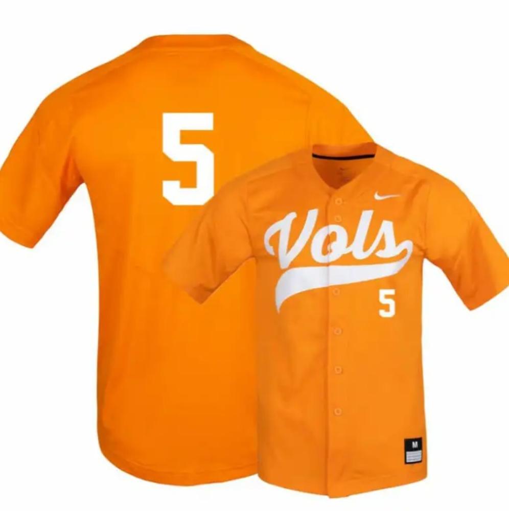 Tennessee Volunteers 5 Zach Daniels Elite Orange Baseball Jersey