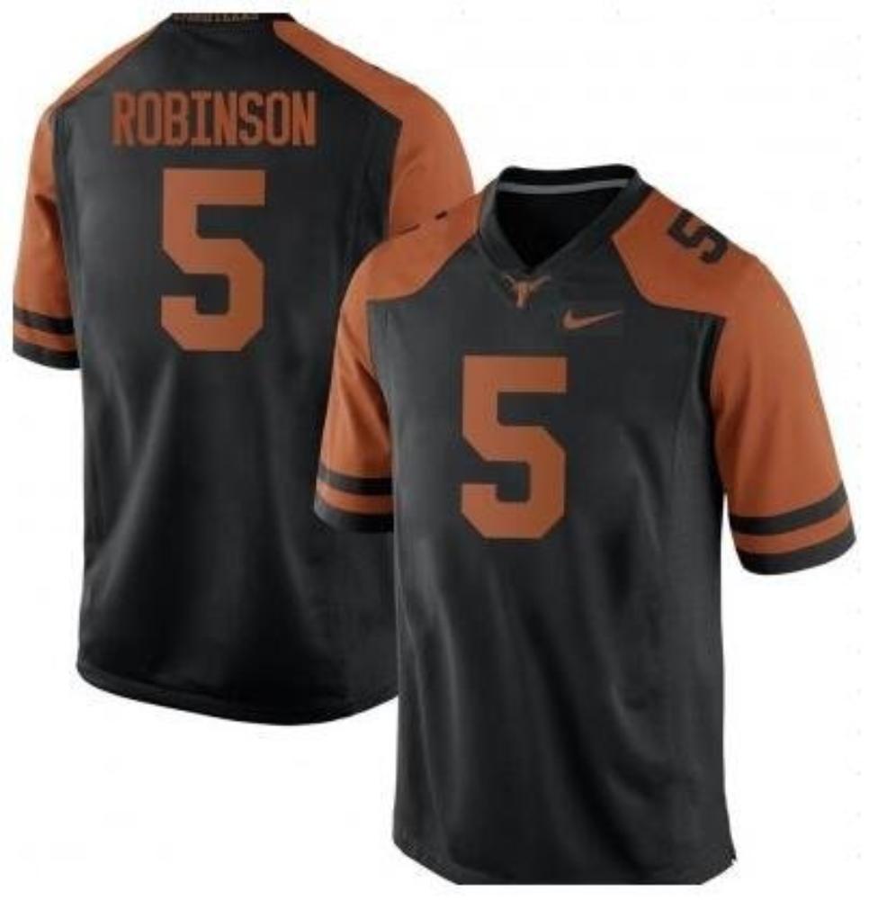 Texas Longhorns 5 Bijan Robinson Black Brown Stitched Jersey