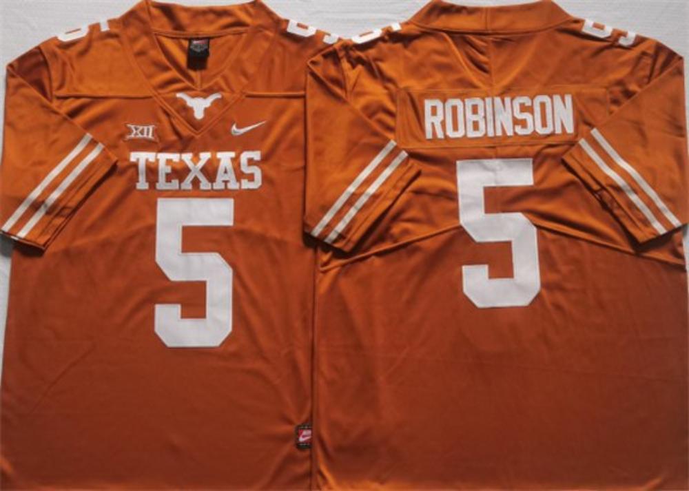 Texas Longhorns 5 Bijan Robinson Yellow 2022 Vapor Untouchable Stitched Jersey